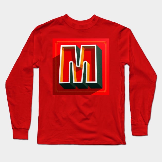 font m vintage series Long Sleeve T-Shirt by maxmex